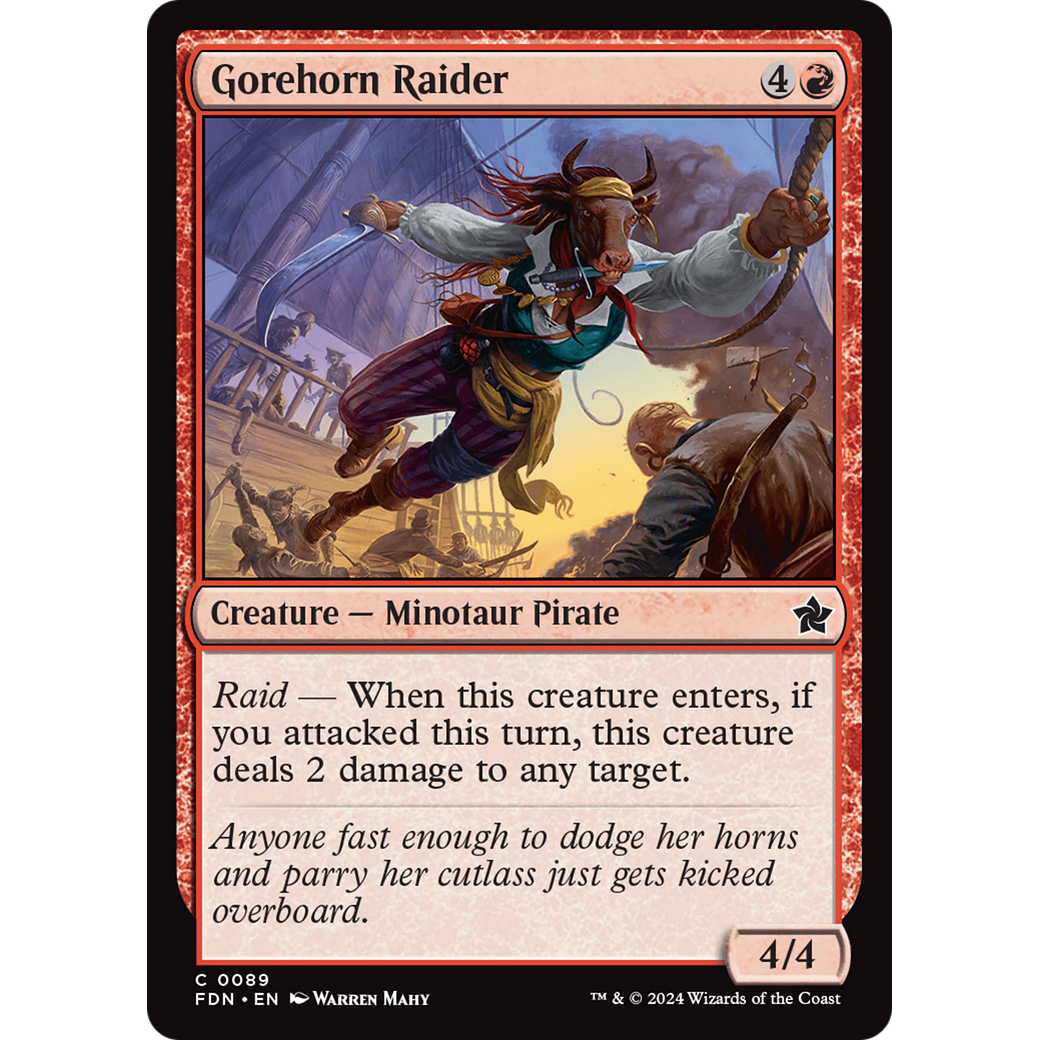 Gorehorn Raider (FDN-089) - Foundations Foil