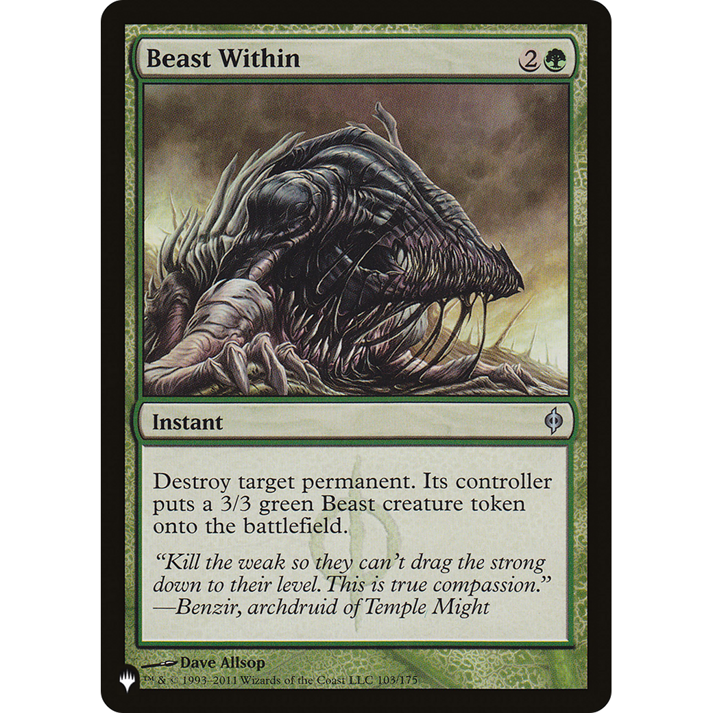 Beast Within (NPH) (LIST-103) - The List