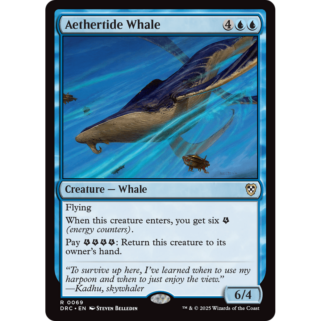 Aethertide Whale (DRC-069) - Commander: Aetherdrift Foil