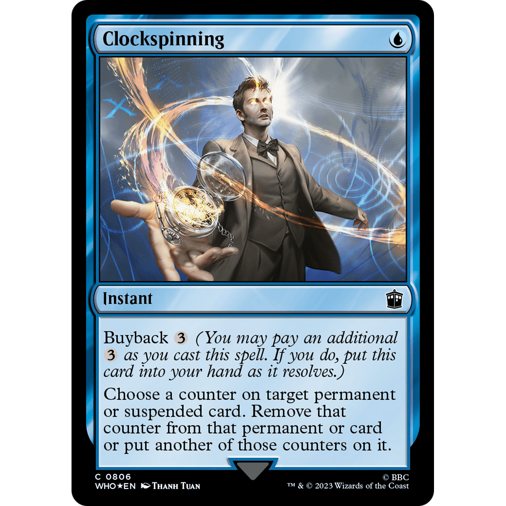 Clockspinning (Surge Foil) (WHO-806) - Doctor Who Foil