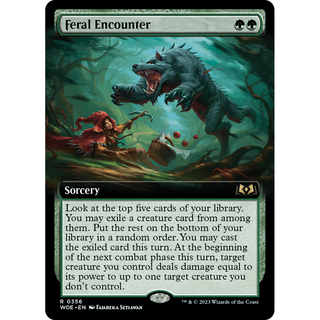 Feral Encounter (WOE-356) - Wilds of Eldraine: (Extended Art) Foil