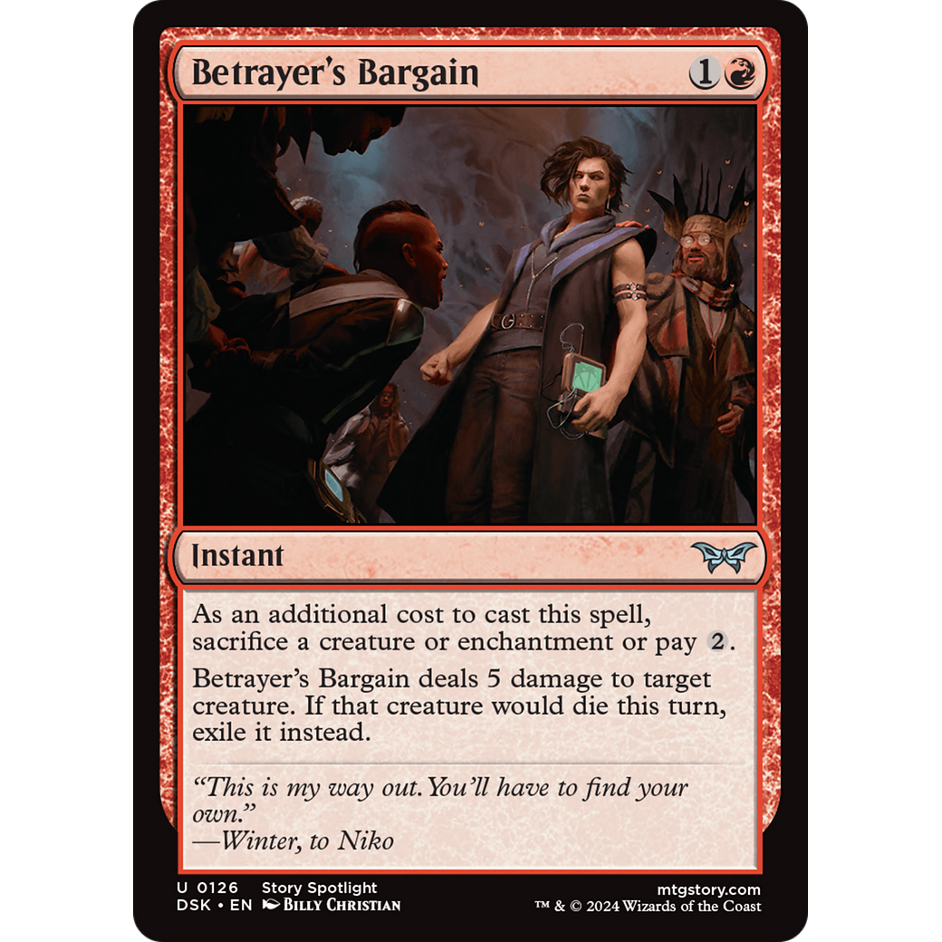 Betrayer's Bargain (DSK-126) - Duskmourn: House of Horror Foil