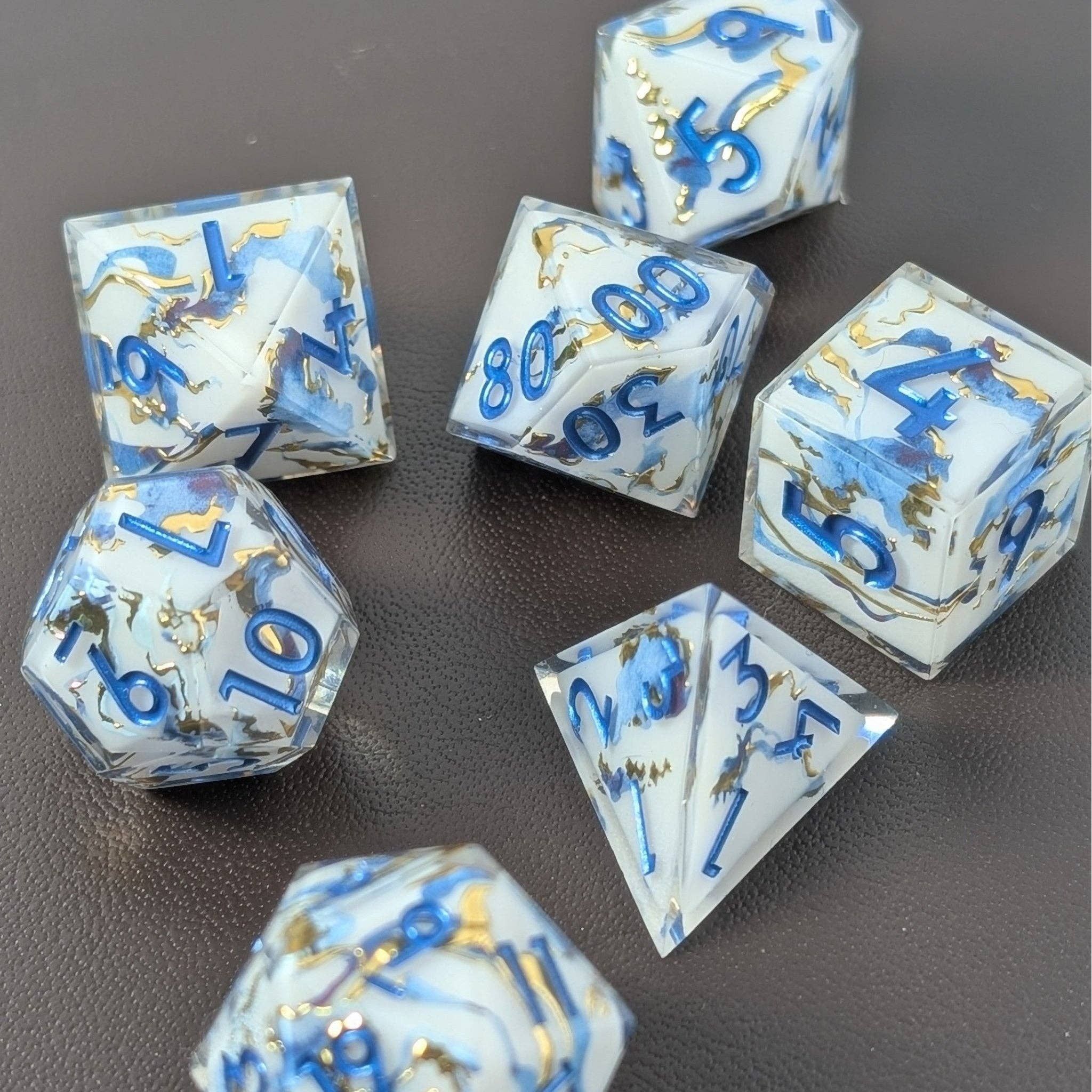 Borealis Aurum - 7 Piece Polyhedral Dice Set