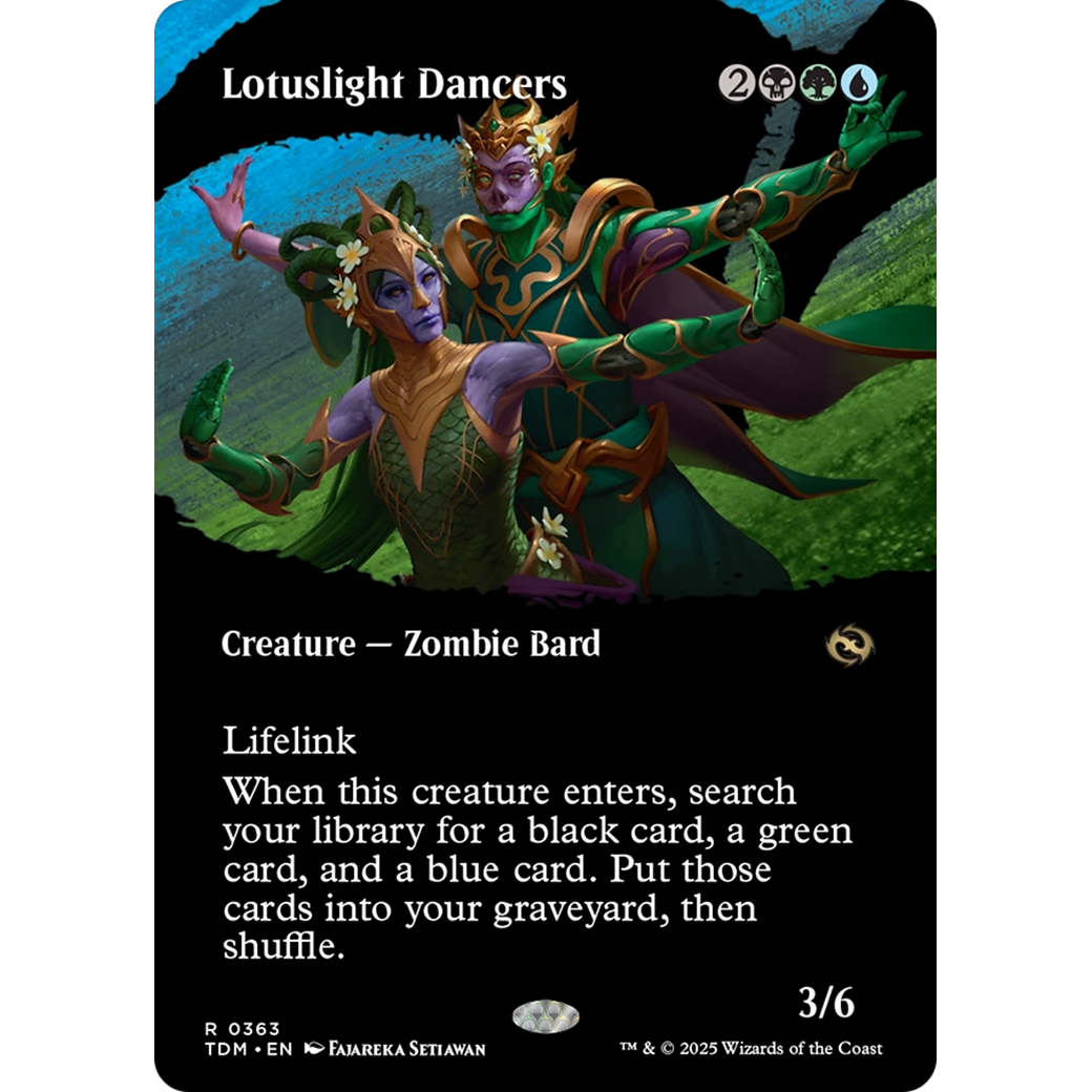Lotuslight Dancers (TDM-363) - Tarkir: Dragonstorm: (Showcase) (Borderless) Foil