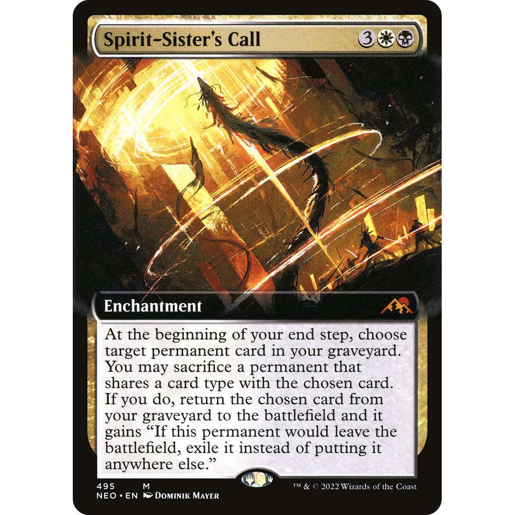 Spirit-Sister's Call (NEO-495) - Kamigawa: Neon Dynasty: (Extended Art) Foil