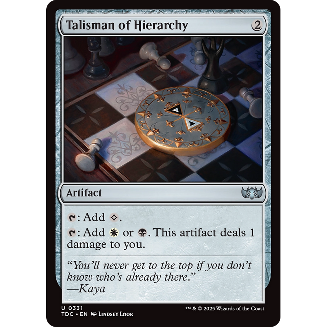 Talisman of Hierarchy (TDC-331) - Commander: Tarkir: Dragonstorm