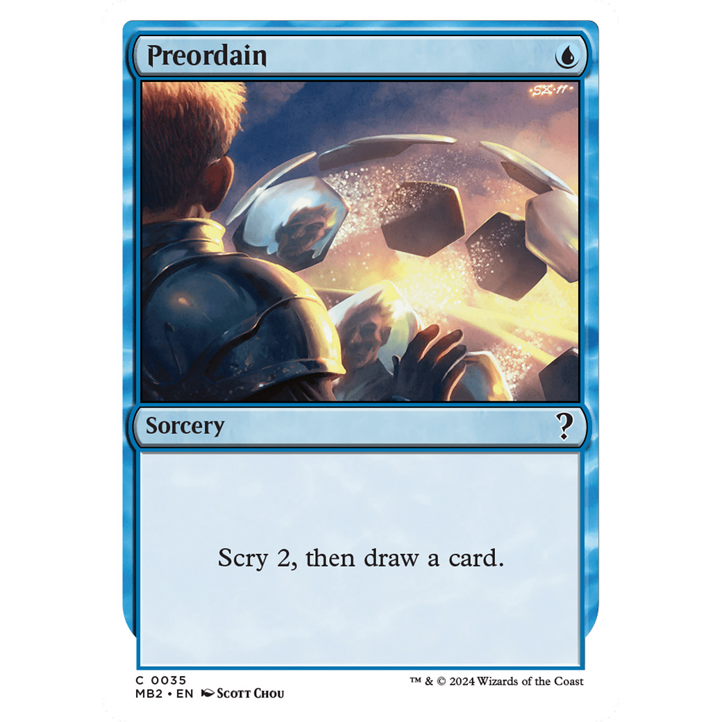 Preordain (White Border) (MB2-035) - Mystery Booster 2