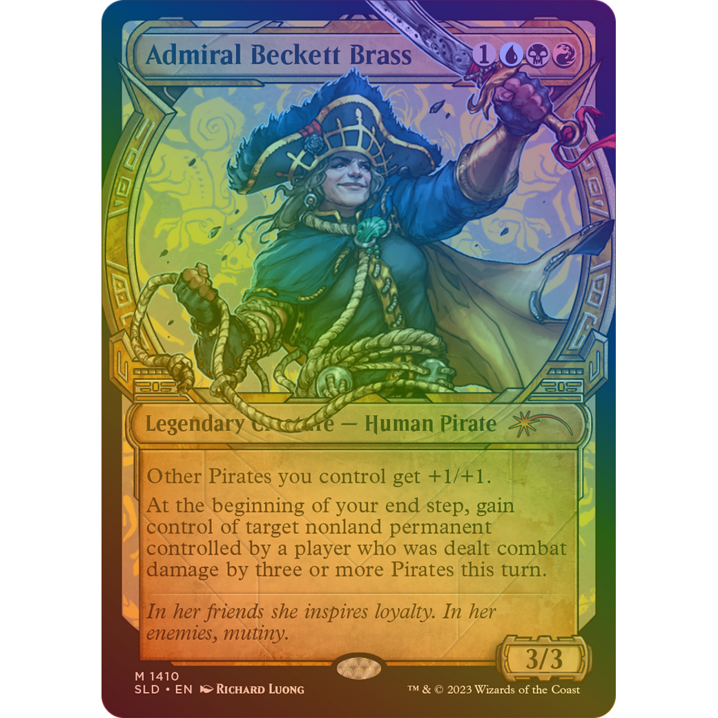 Admiral Beckett Brass (Rainbow Foil) (SLD-1410) - Secret Lair Drop: (Showcase) Foil