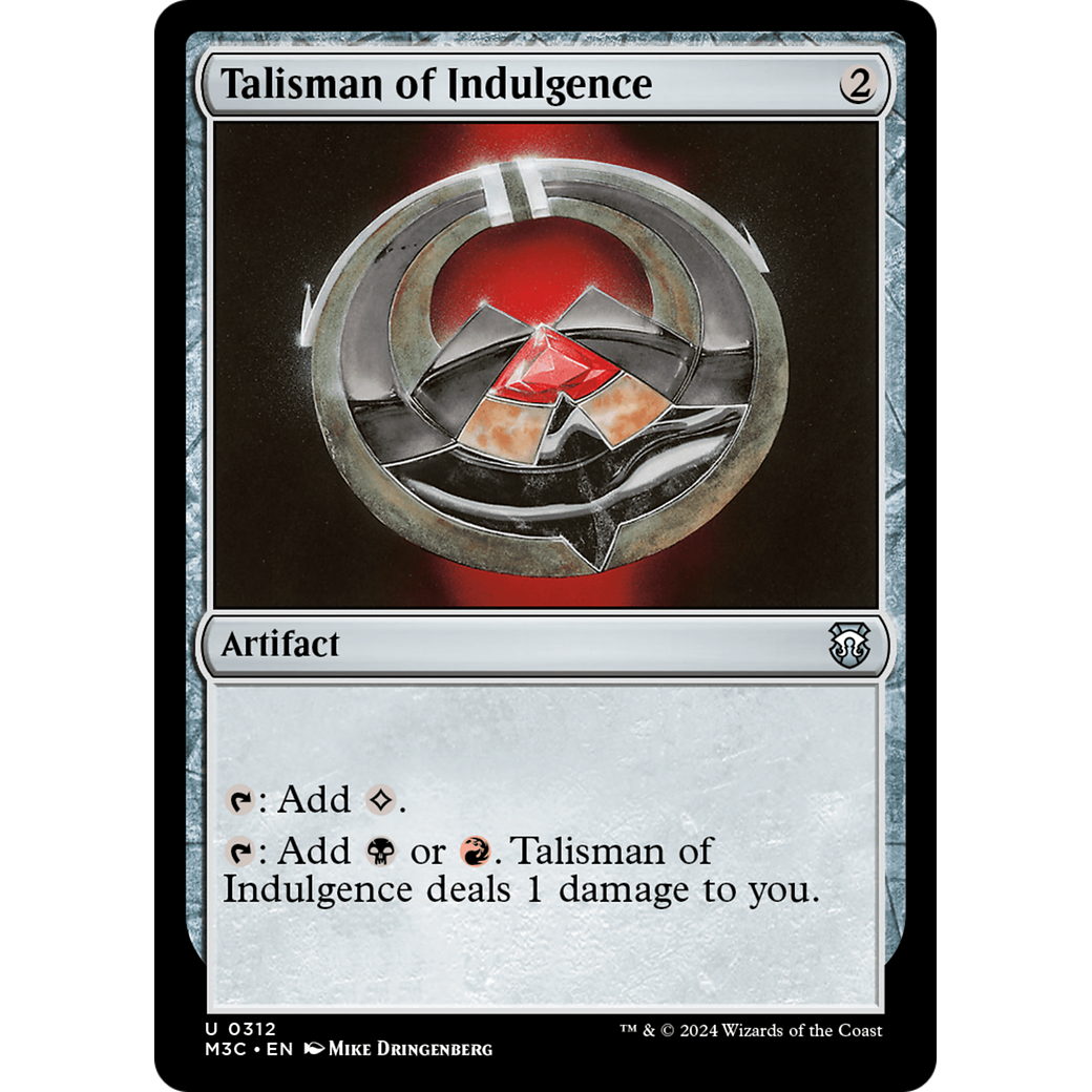 Talisman of Indulgence (M3C-312) - Modern Horizons 3 Commander Foil