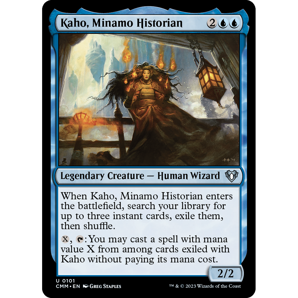 Kaho, Minamo Historian (CMM-101) - Commander Masters Foil