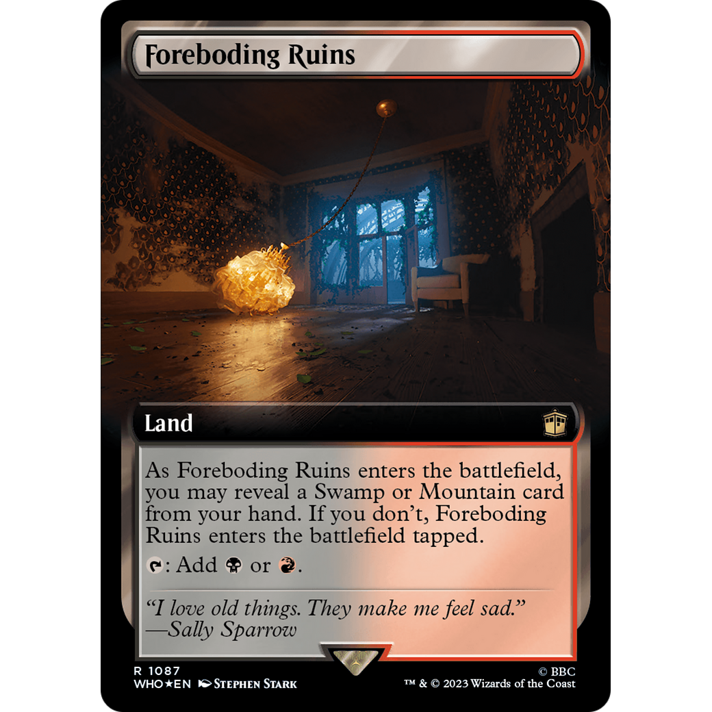 Foreboding Ruins (Extended Art) (Surge Foil) (WHO-1087) - Doctor Who: (Extended Art) Foil
