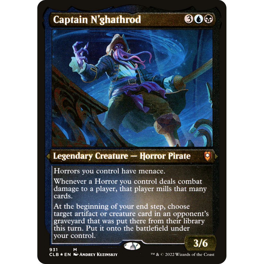 Captain N'ghathrod (CLB-931) - Commander Legends: Battle for Baldur's Gate Etched Foil