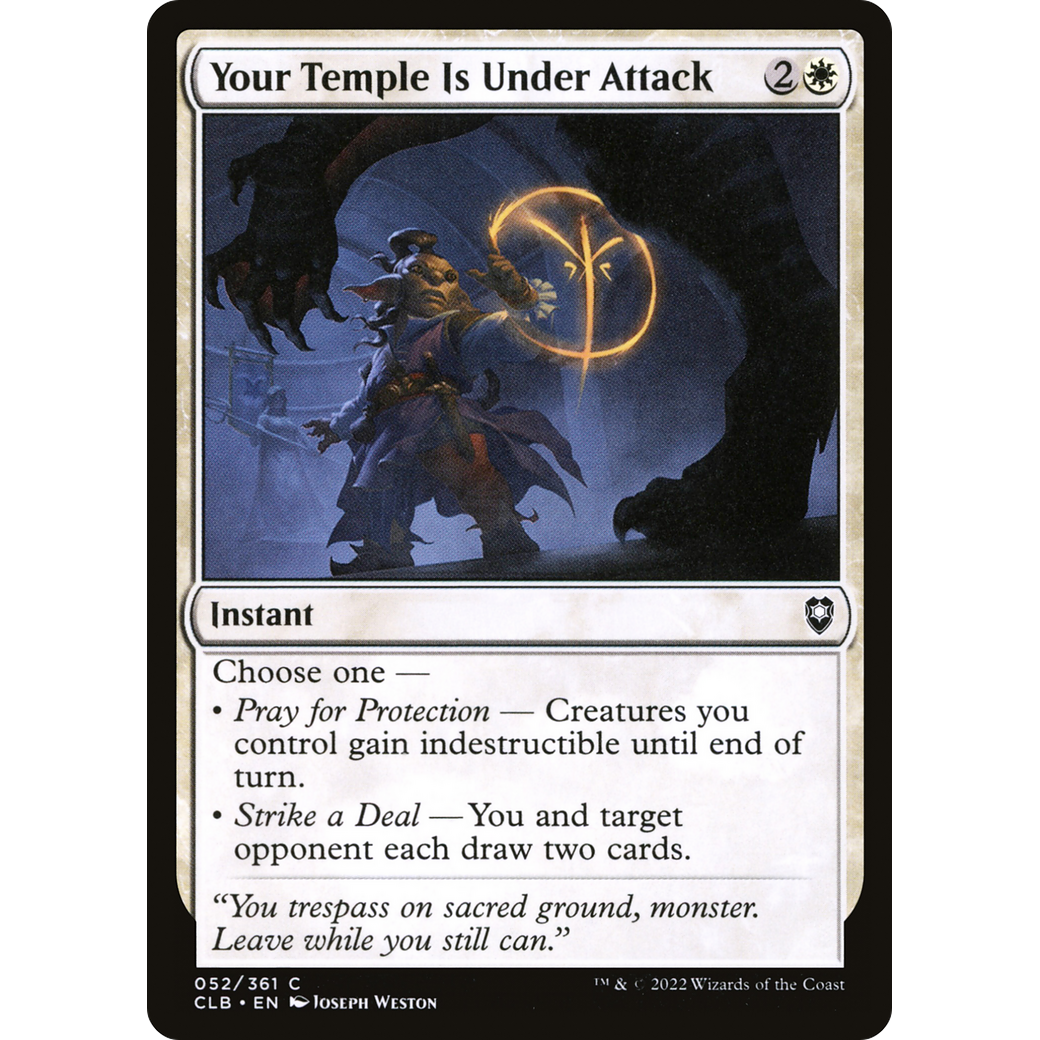 Your Temple Is Under Attack (CLB-052) - Commander Legends: Battle for Baldur's Gate Foil