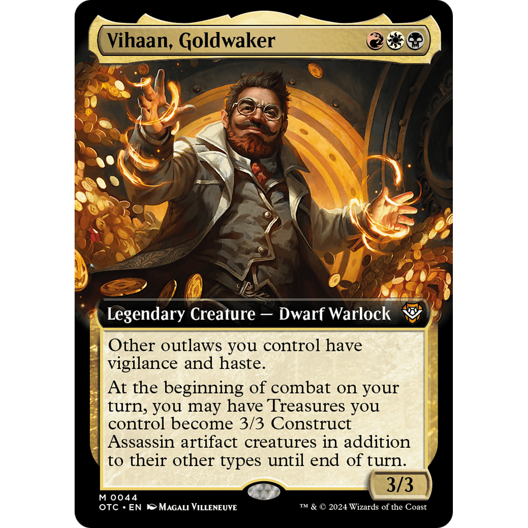 Vihaan, Goldwaker (OTC-044) - Outlaws of Thunder Junction Commander: (Extended Art) Foil