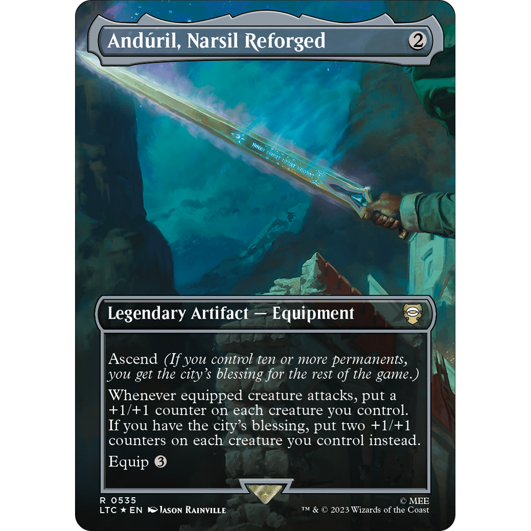 Andúril, Narsil Reforged (LTC-535) - Tales of Middle-earth Commander (Borderless) Foil