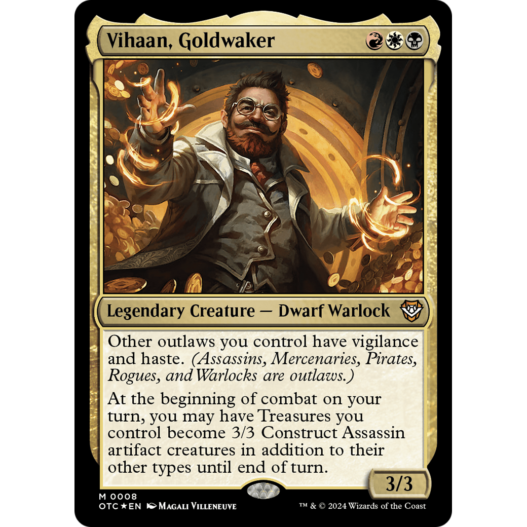 Vihaan, Goldwaker (OTC-008) - Outlaws of Thunder Junction Commander Foil