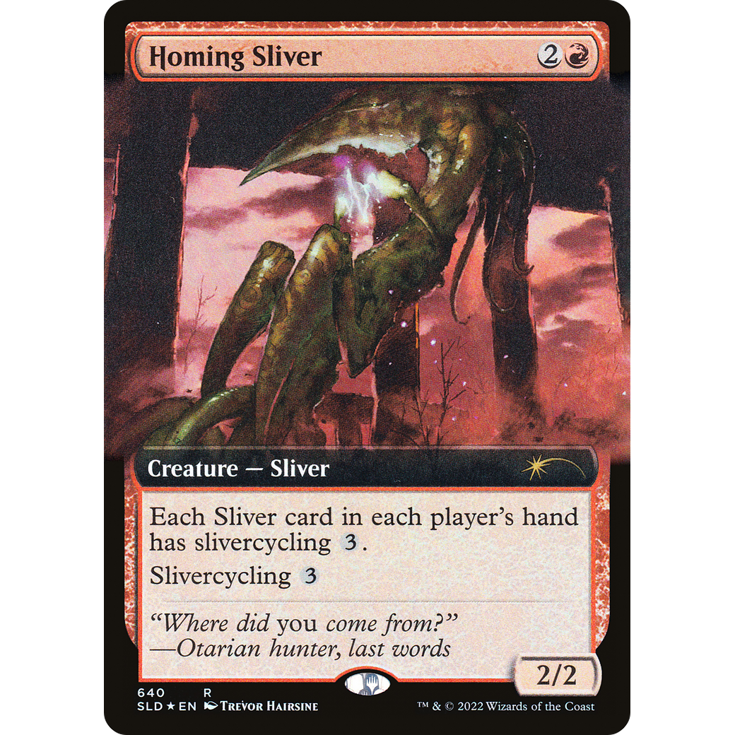 Homing Sliver (Extended Art) (SLD-640) - Secret Lair Drop: (Extended Art) Foil