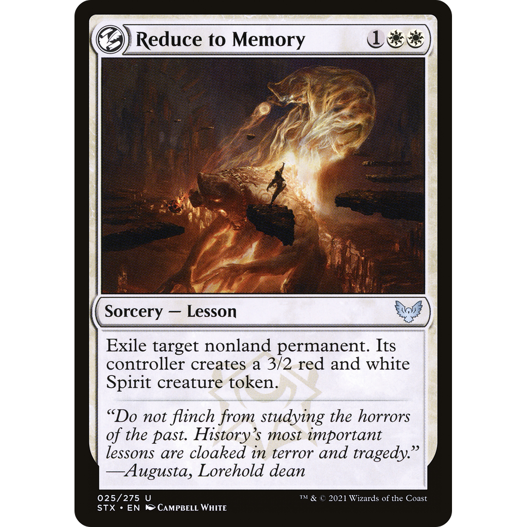 Reduce to Memory (STX-025) - Strixhaven: School of Mages: (lesson) Foil