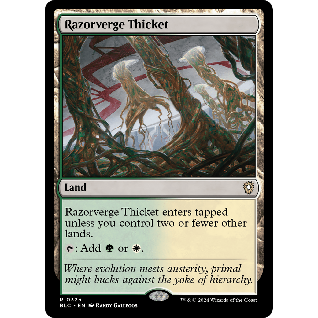 Razorverge Thicket (BLC-325) - Bloomburrow Commander