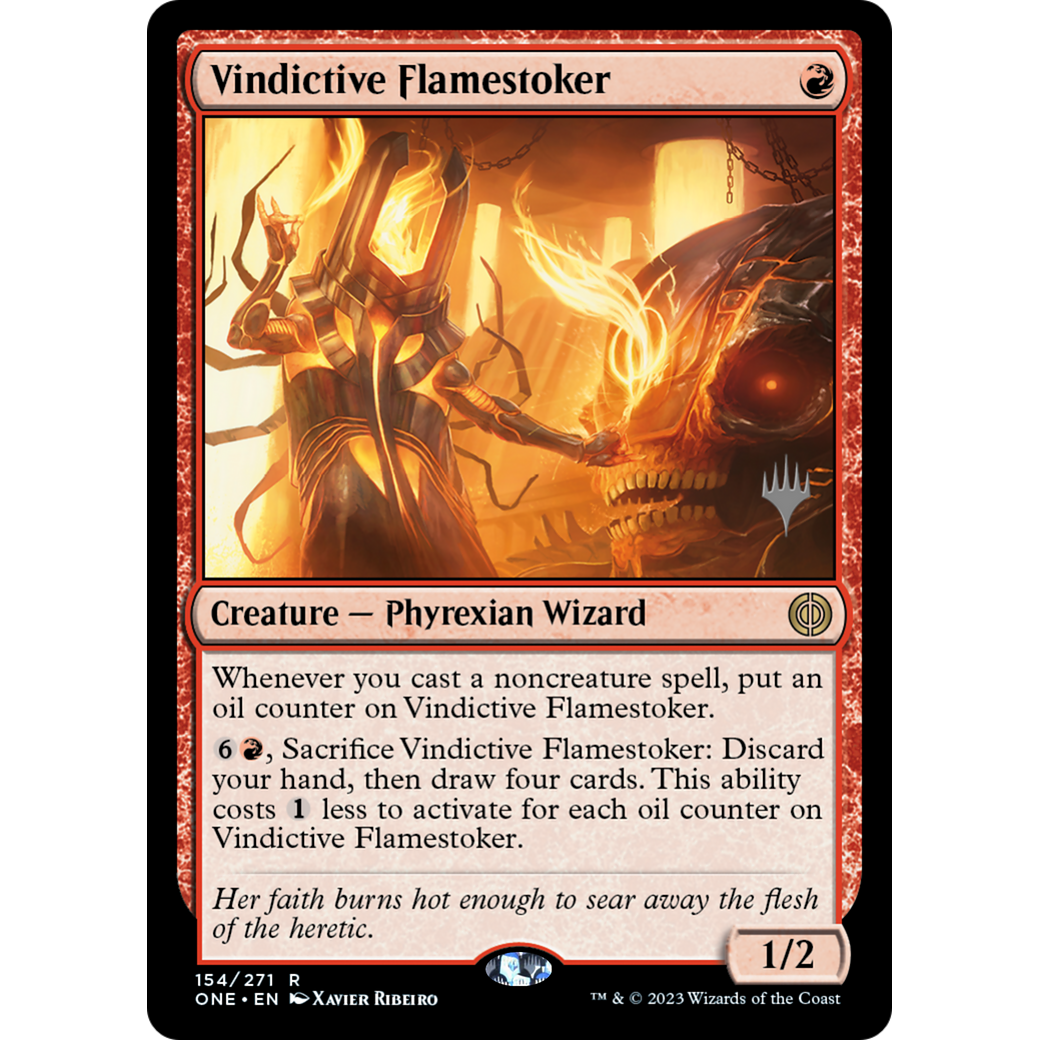 Vindictive Flamestoker (PPONE-154P) - Phyrexia: All Will Be One Promos