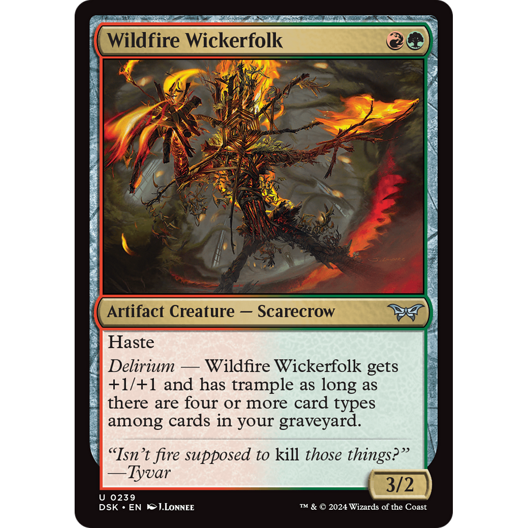 Wildfire Wickerfolk (DSK-239) - Duskmourn: House of Horror Foil