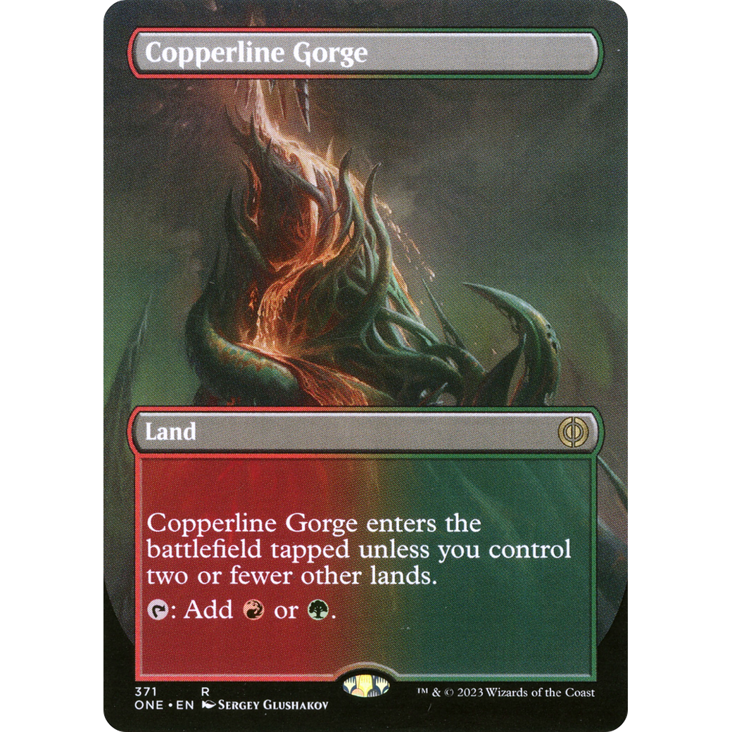 Copperline Gorge (ONE-371) - Phyrexia: All Will Be One (Borderless) Foil