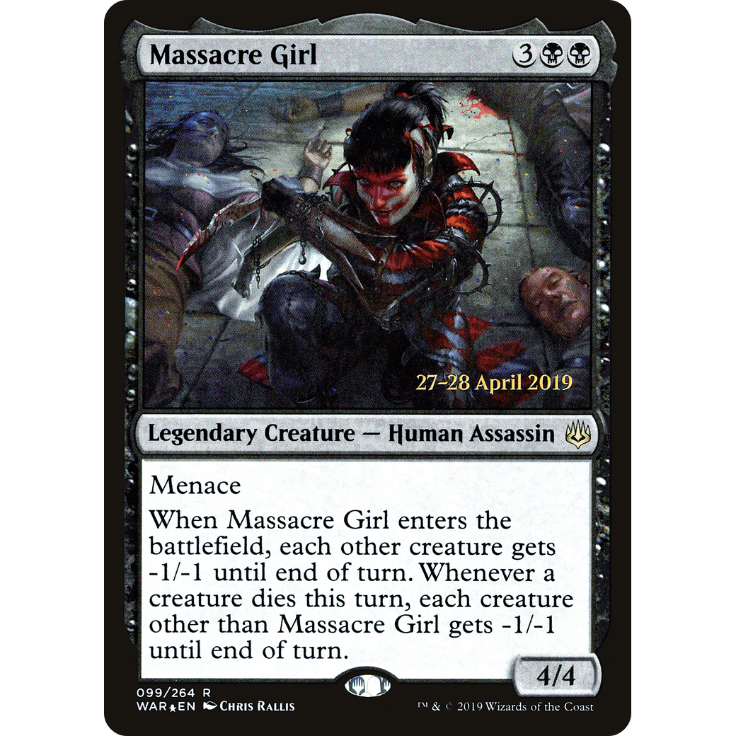 Massacre Girl (PRE-099) - War of the Spark Promos Foil