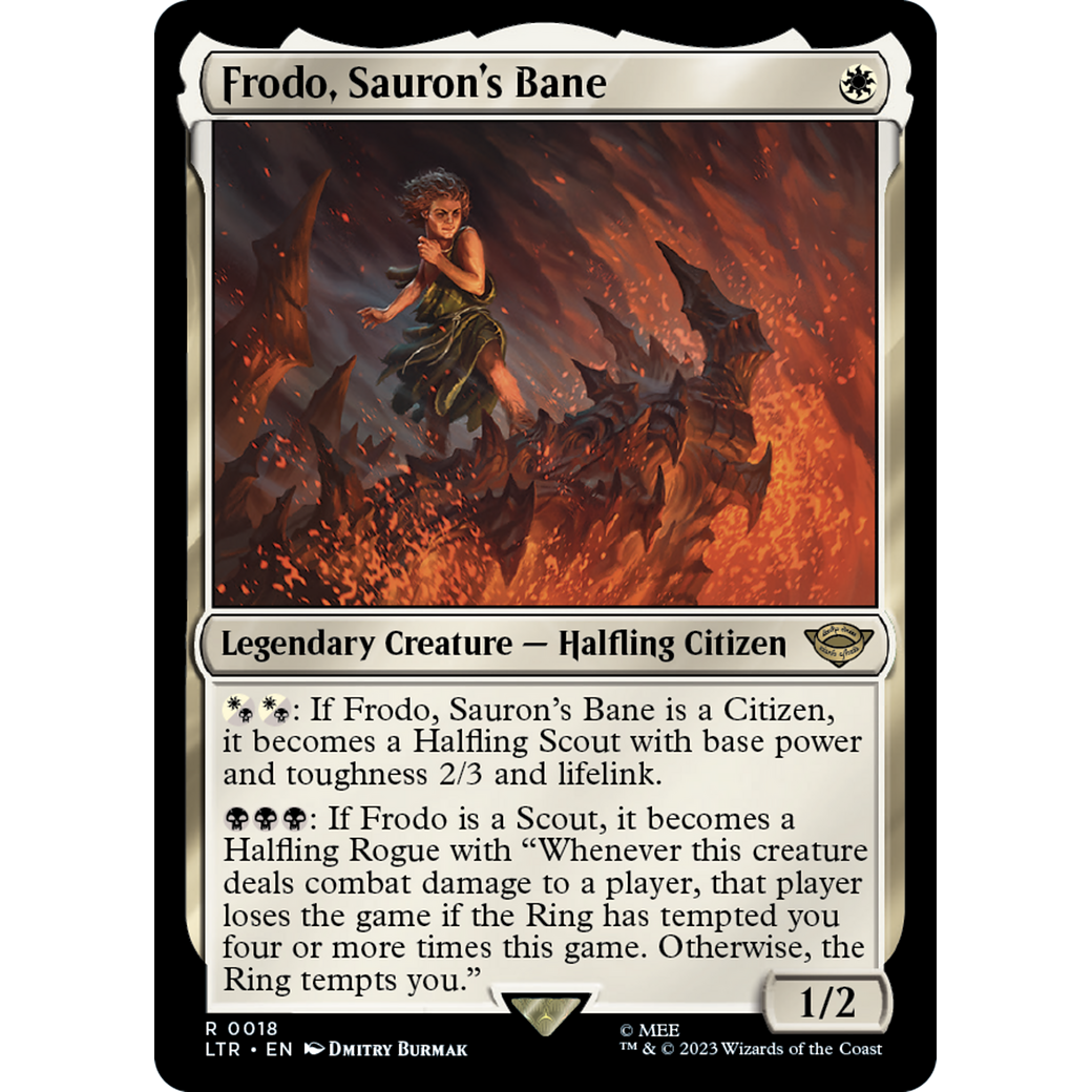 Frodo, Sauron's Bane (LTR-018) - The Lord of the Rings: Tales of Middle-earth Foil