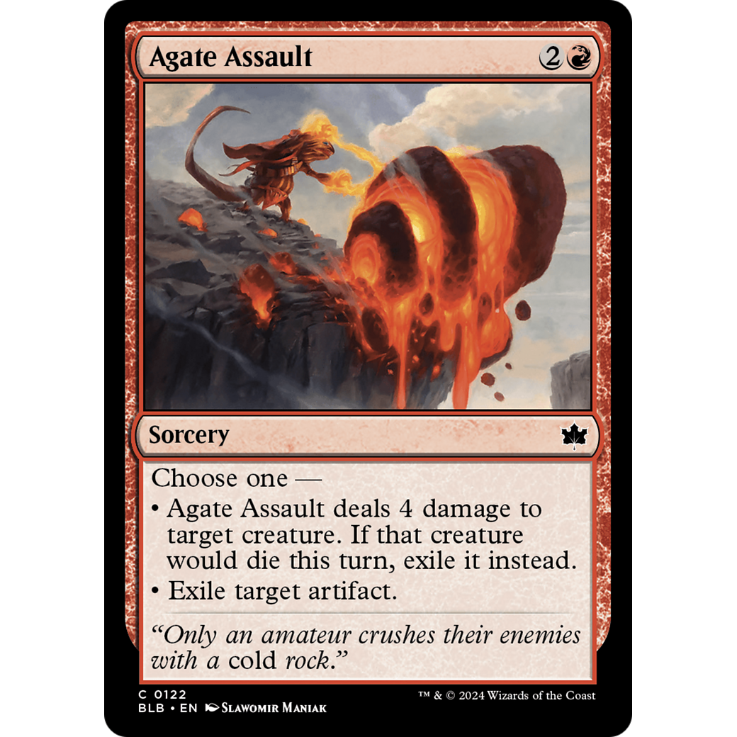 Agate Assault (BLB-122) - Bloomburrow Foil