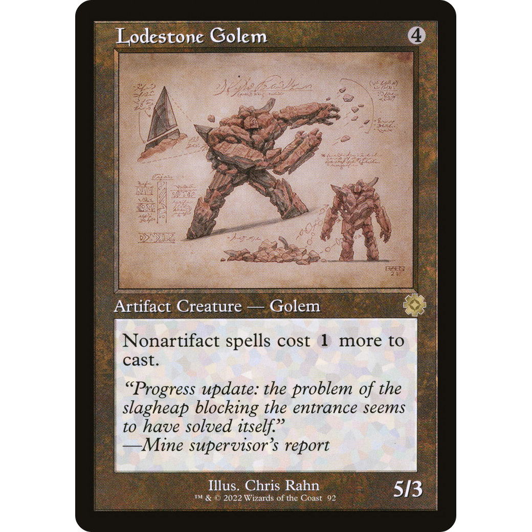 Lodestone Golem (Schematic) (BRR-092) - The Brothers' War Retro Artifacts Foil