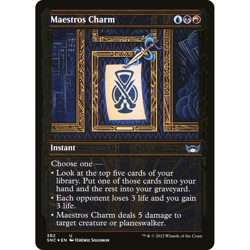 Maestros Charm (Gilded Foil) (SNC-382) - Streets of New Capenna: (Showcase) Foil