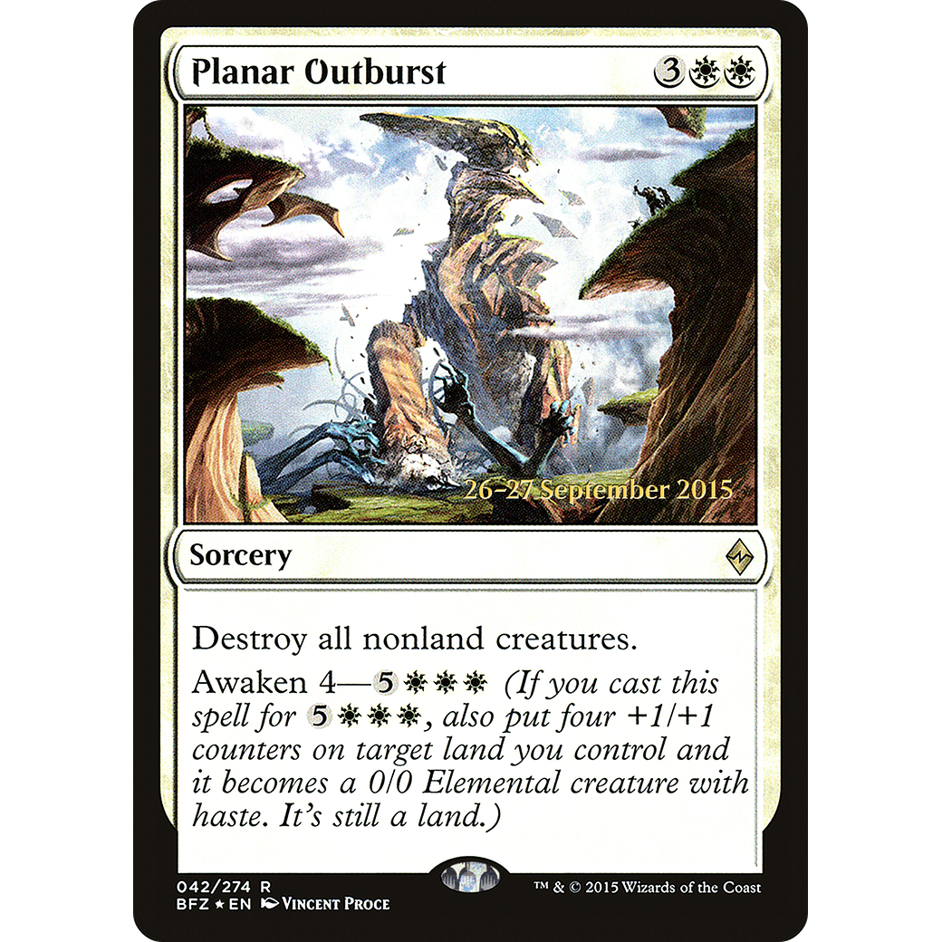 Planar Outburst (PRE-042) - Battle for Zendikar Promos Foil