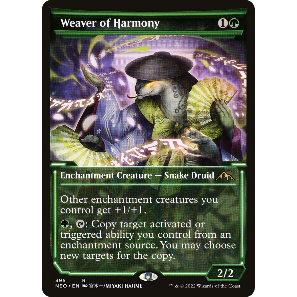 Weaver of Harmony (NEO-395) - Kamigawa: Neon Dynasty: (Showcase) Foil
