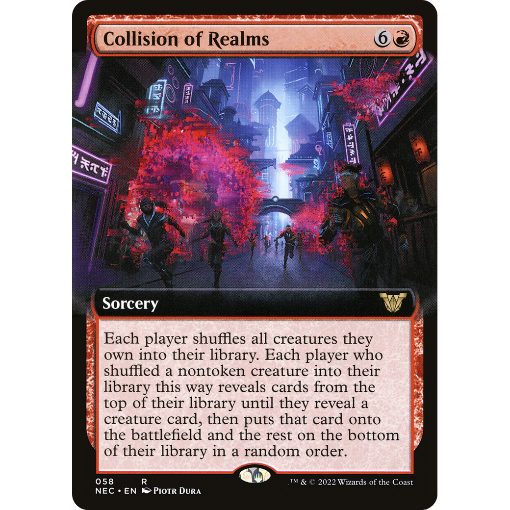 Collision of Realms (Extended Art) (NEC-058) - Neon Dynasty Commander: (Extended Art)