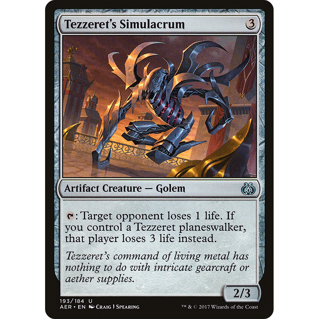 Tezzeret's Simulacrum (AER-193) - Aether Revolt