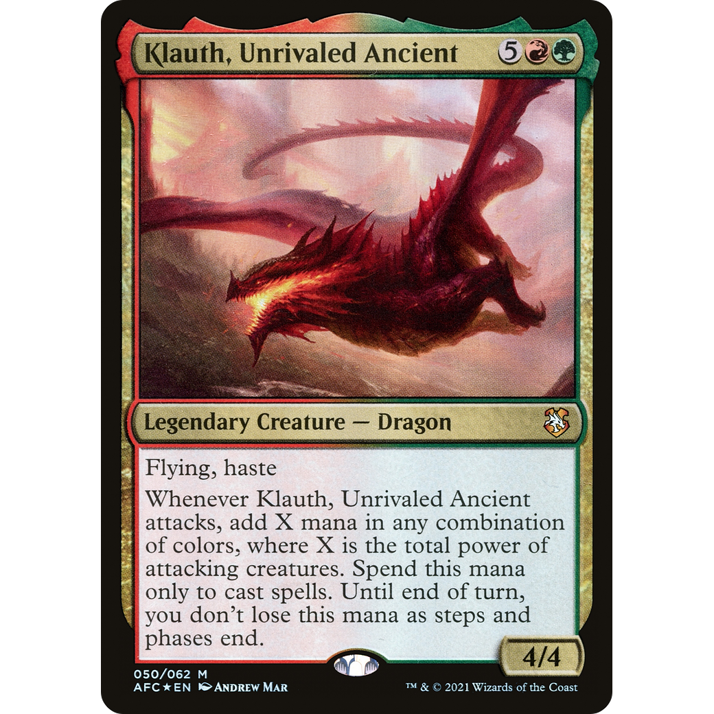 Klauth, Unrivaled Ancient (AFC-050) - Forgotten Realms Commander Foil