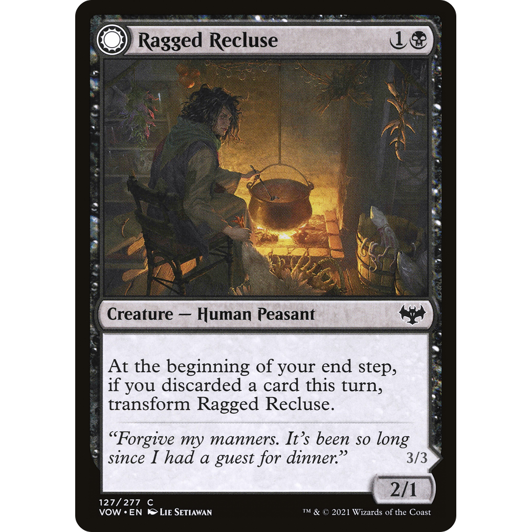 Ragged Recluse (VOW-127) - Innistrad: Crimson Vow: (Double Faced Transform)