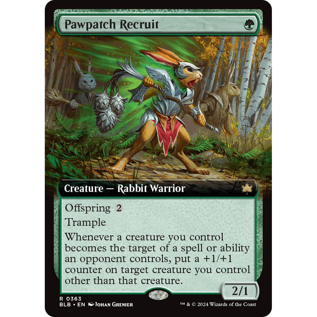 Pawpatch Recruit (BLB-363) - Bloomburrow: (Extended Art) Foil