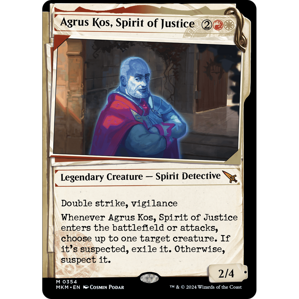 Agrus Kos, Spirit of Justice (MKM-354) - Murders at Karlov Manor: (Showcase) Foil