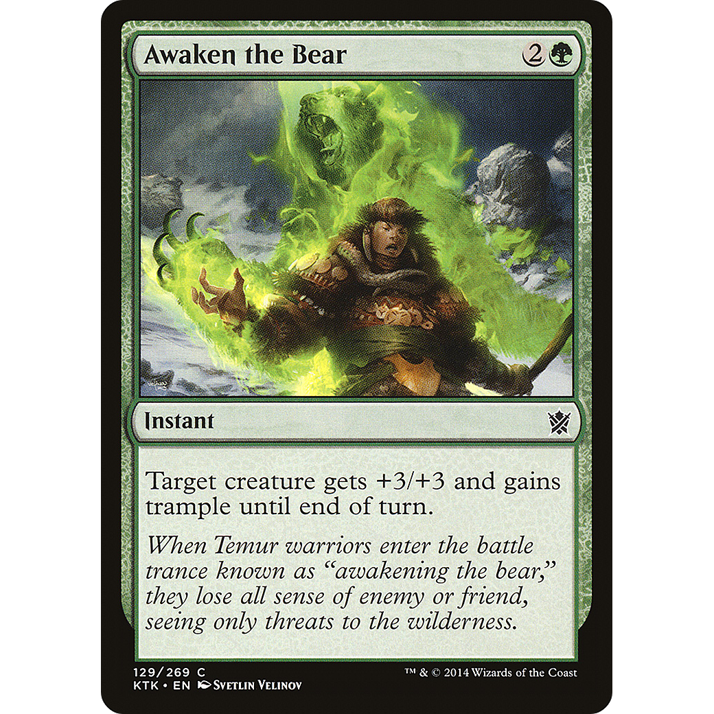 Awaken the Bear (KTK-129) - Khans of Tarkir Foil