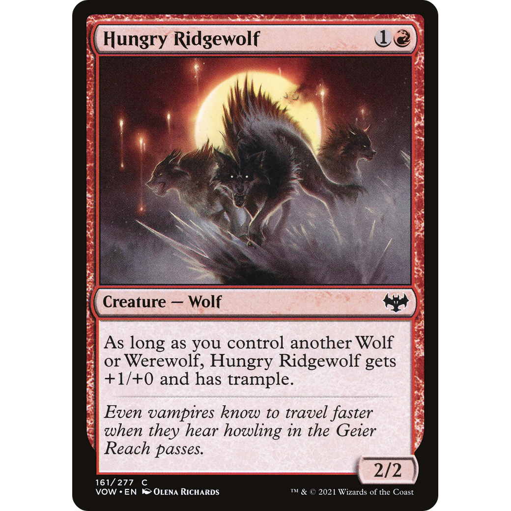 Hungry Ridgewolf (VOW-161) - Innistrad: Crimson Vow
