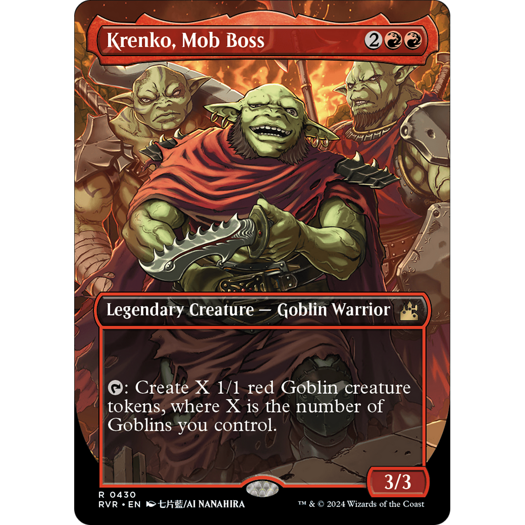 Krenko, Mob Boss (RVR-430) - Ravnica Remastered (Borderless) Foil