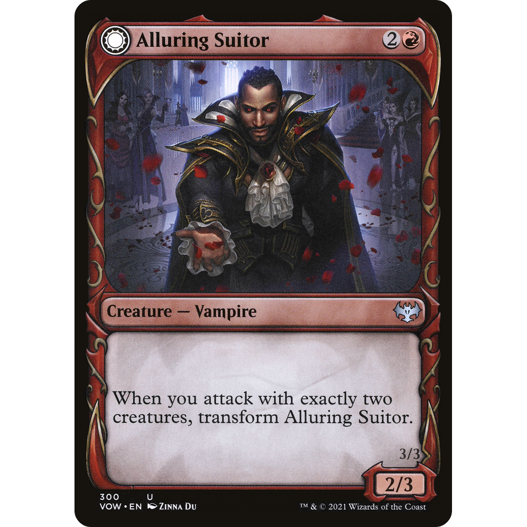 Alluring Suitor (Showcase) (VOW-300) - Innistrad: Crimson Vow: (Showcase, Double Faced Transform)