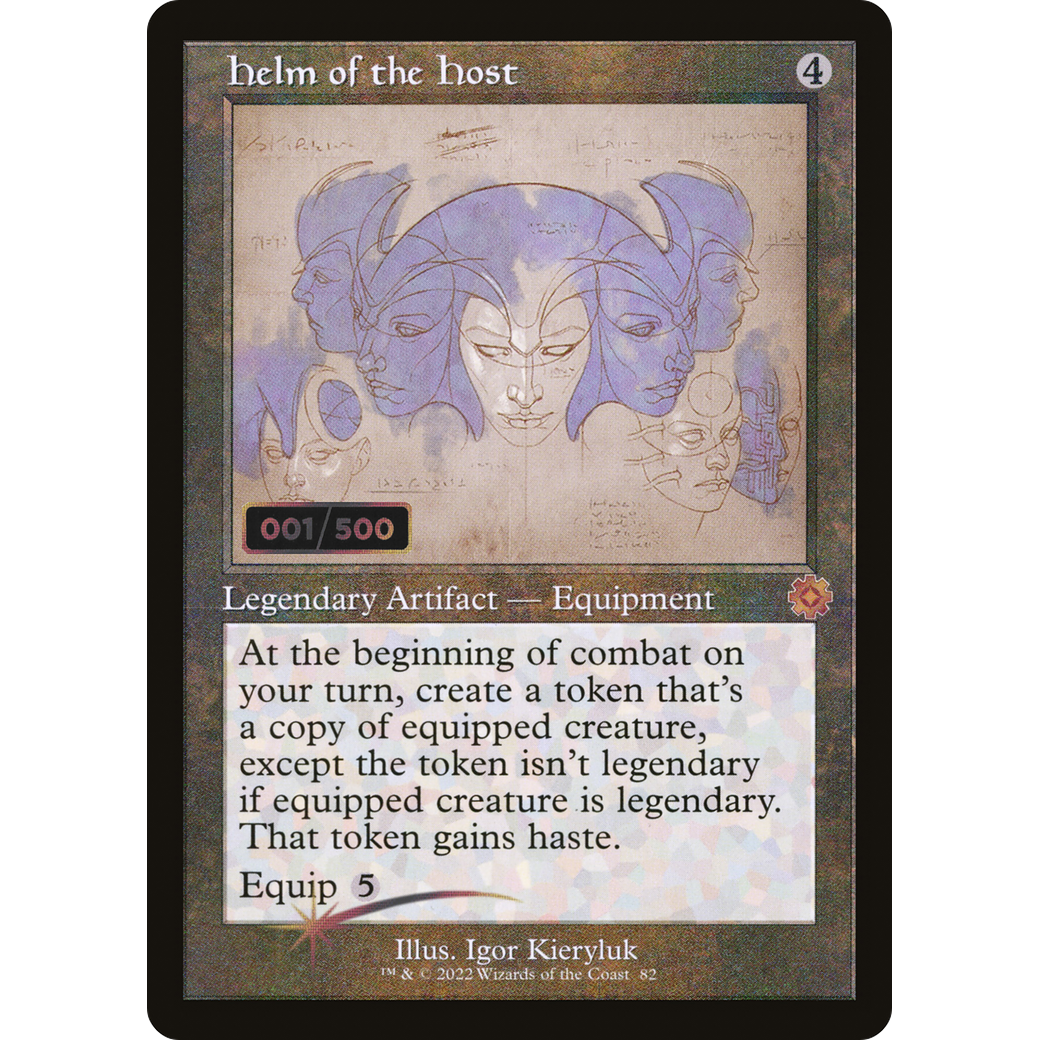 Helm of the Host (Schematic) (Serial Numbered) (BRR-082) - The Brothers' War Retro Artifacts Foil