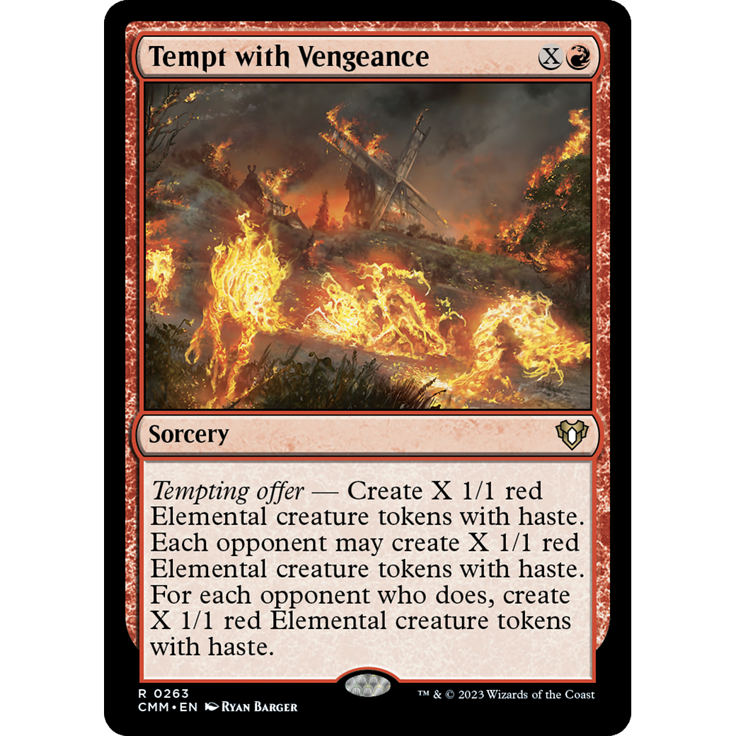 Tempt with Vengeance (CMM-263) - Commander Masters: (Extended Art) Foil