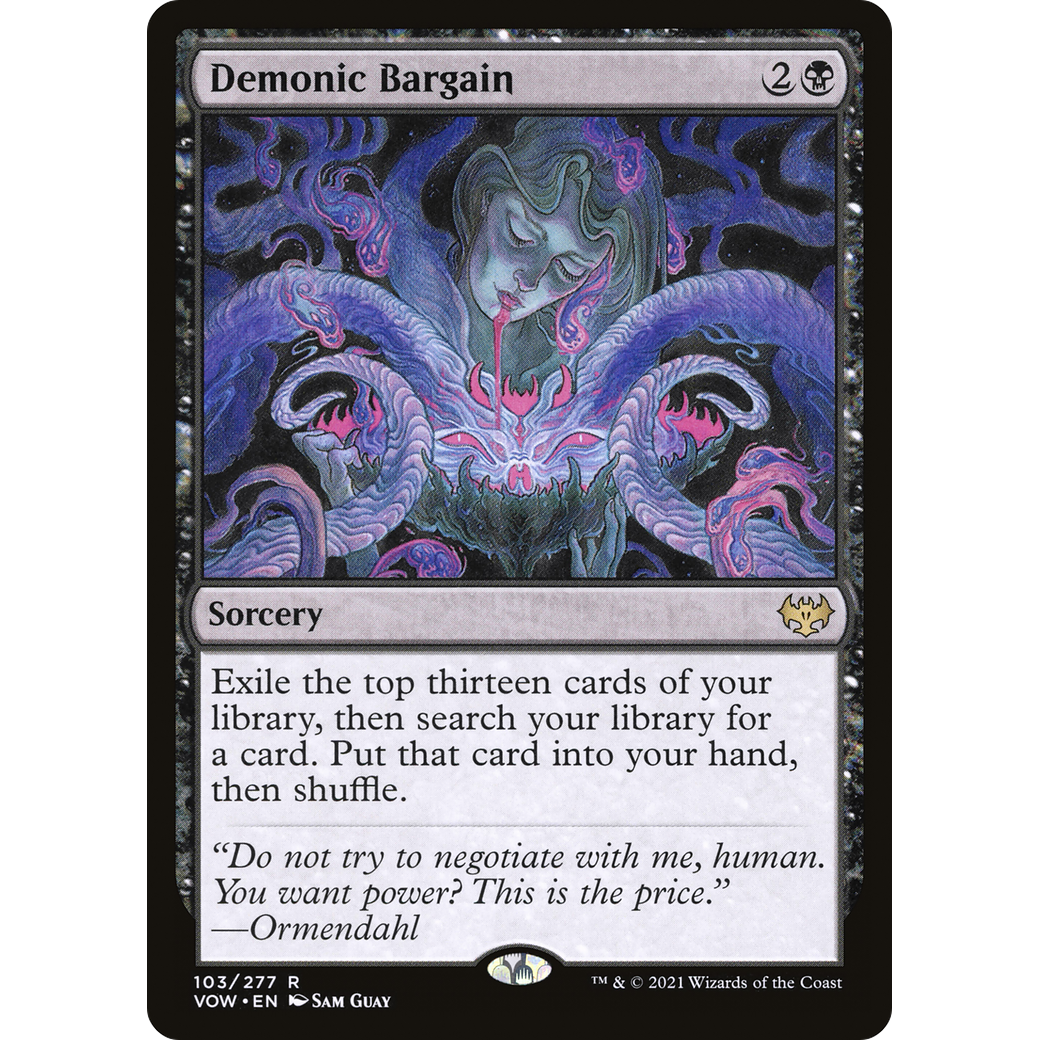 Demonic Bargain (VOW-103) - Innistrad: Crimson Vow Foil