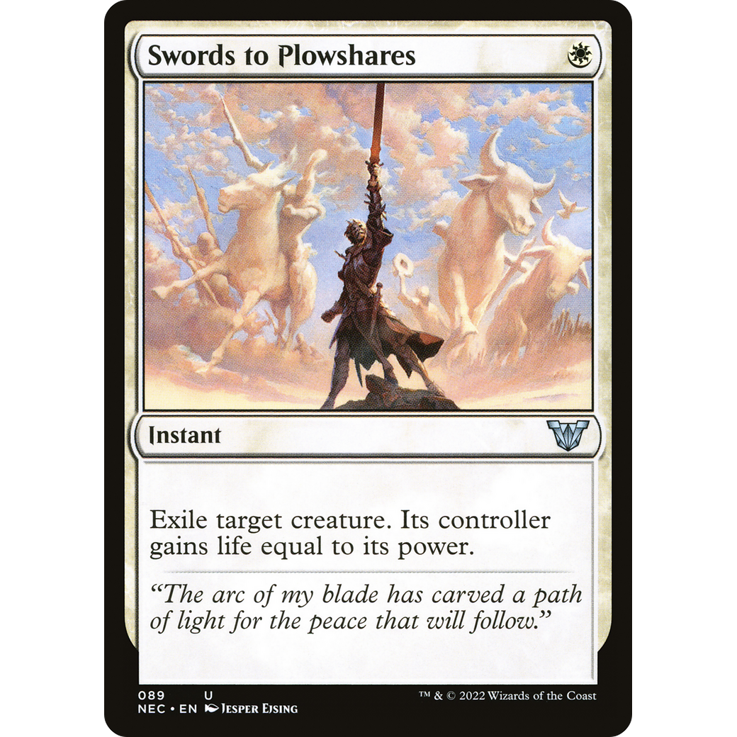 Swords to Plowshares (NEC-089) - Neon Dynasty Commander