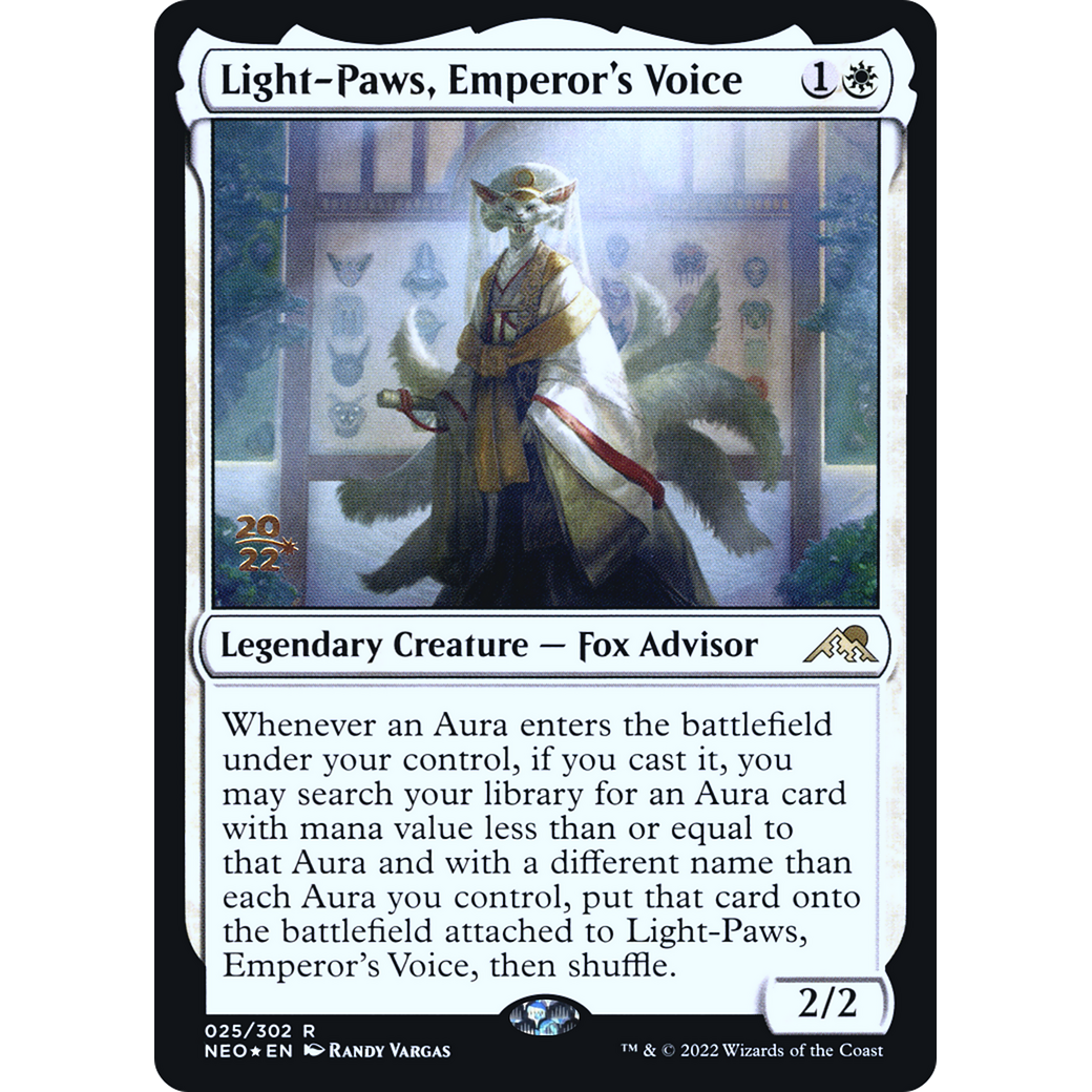 Light-Paws, Emperor's Voice (PRE-25S) - Kamigawa: Neon Dynasty Promos Foil