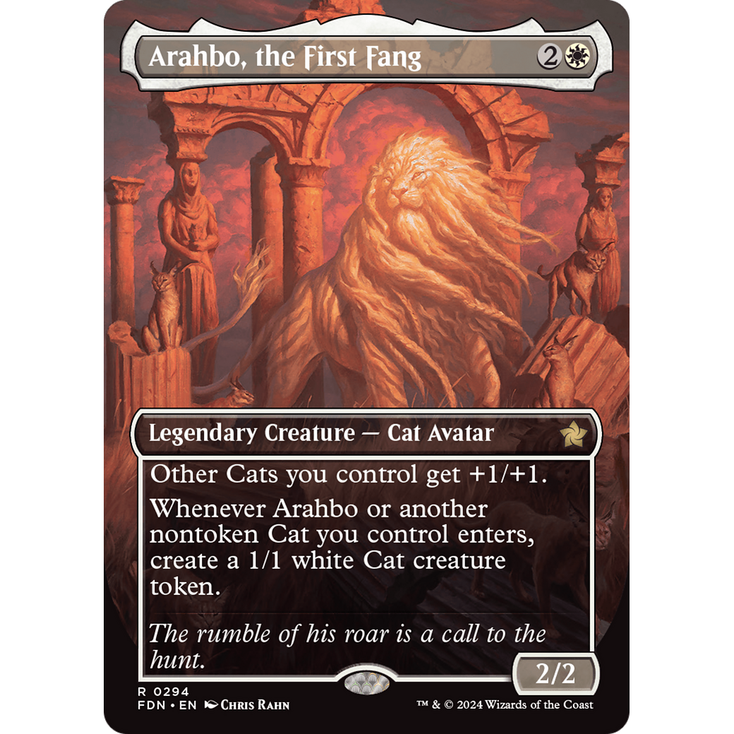 Arahbo, the First Fang (FDN-294) - Foundations (Borderless) Foil