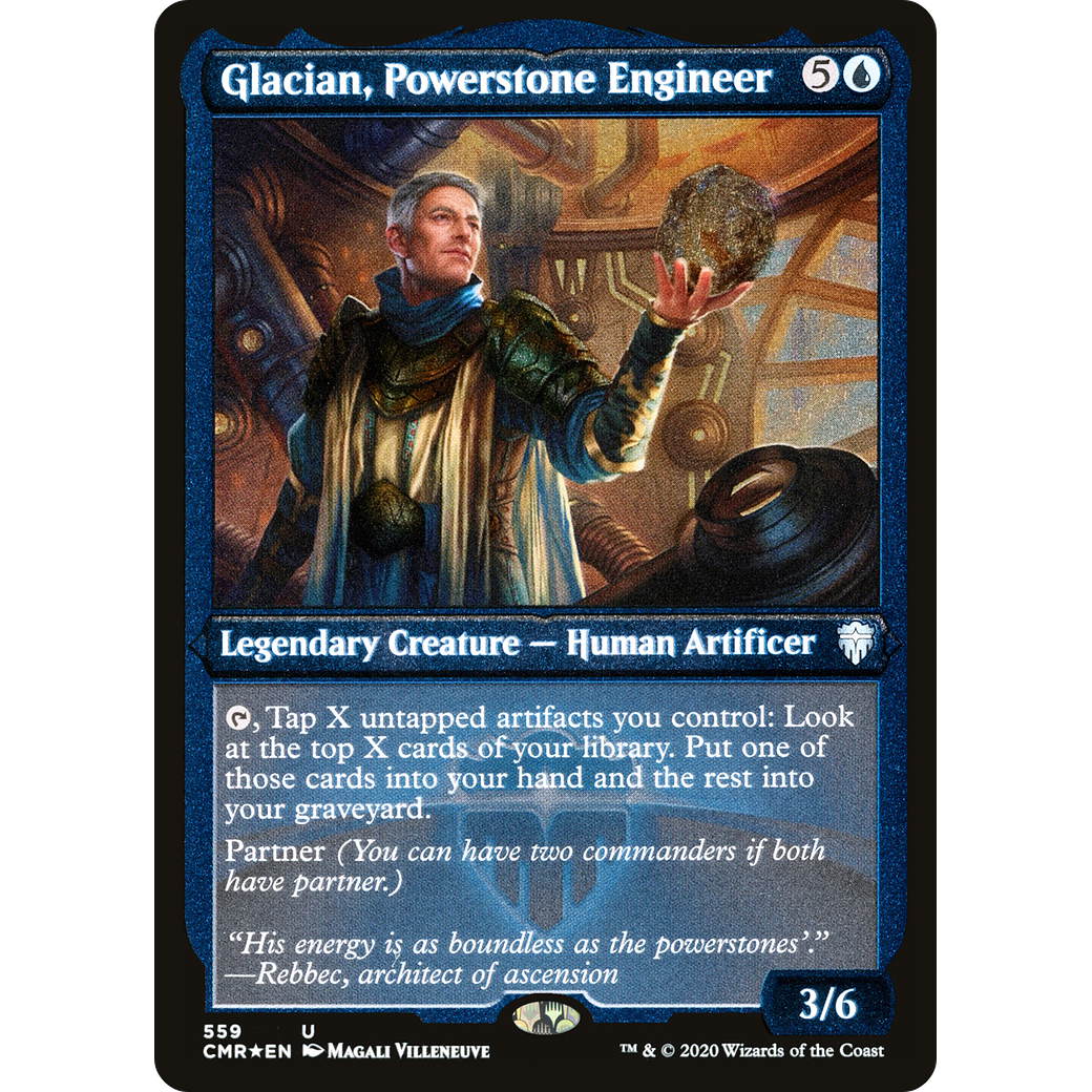 Glacian, Powerstone Engineer (Foil Etched) (CMR-559) - Commander Legends Foil